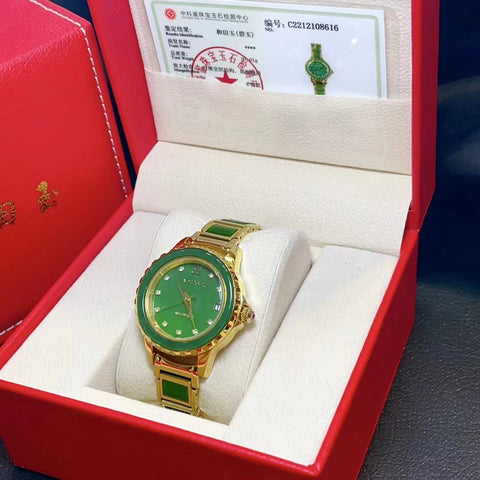 [Jam tangan mekanik, gelang jasper, lubang tua bahan Amerika Serikat minyak hijau minyak hijau wanita 34 pria 43 dial hadiah pengiriman pabrik lebih suka mengirim kotak arloji bermutu tinggi untuk menyimpan seratus mereka sendiri termasuk pajak pengiriman