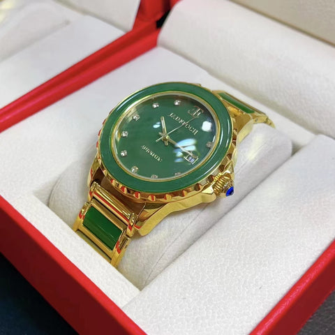 [Jam tangan mekanik, gelang jasper, lubang tua bahan Amerika Serikat minyak hijau minyak hijau wanita 34 pria 43 dial hadiah pengiriman pabrik lebih suka mengirim kotak arloji bermutu tinggi untuk menyimpan seratus mereka sendiri termasuk pajak pengiriman