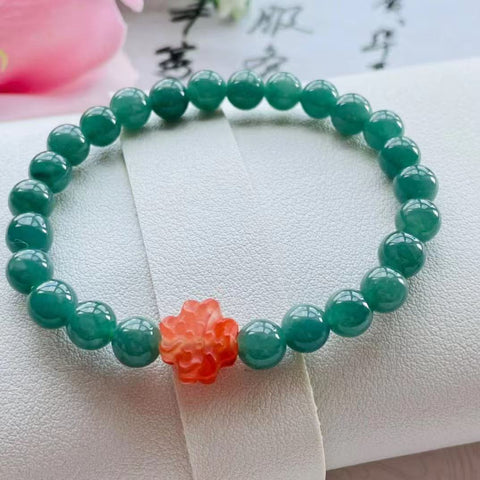 Gelang giok alami, bahan lubang tua, bagian bawah bahan air biru yang halus dan hangat dan indah, kenakan efek indah, spesifikasi 0,8 Termasuk pajak pengiriman
