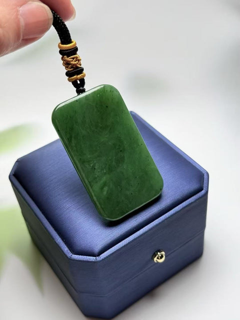 Liontin Jasper Alami & nbsp; Ukuran 49,5 * 30 * 5,3 mm; Gaya yang indah; Kualitas batu giok baik-baik saja; Sudah termasuk pajak pengiriman.