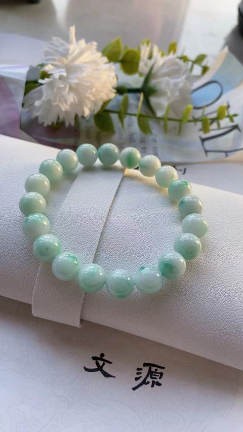 Tali Jadeite Alami Ukuran 0.8cm Giok halus dan hangat; Gaya yang indah sudah termasuk pajak pengiriman!
