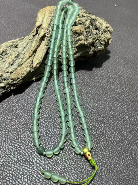 Gelang Giok Cui Alami Ukuran Kalung dan Gelang 6mm 108 Manik-manik Giok bersih, halus dan hangat Sudah termasuk ongkos kirim dan pajak
