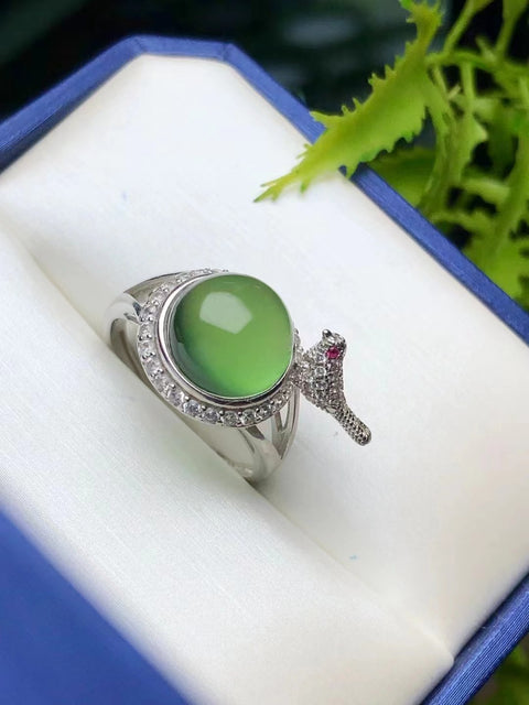 Cincin Giok Cui 925 Tatahan Perak 💍💍 &nbsp;Halus &nbsp;Penuh &nbsp;Kesempurnaan Tembus Es Transparan🌹Ukuran: 11mm &nbsp;Harga Khusus Pengiriman & Pajak Sudah Termasuk!