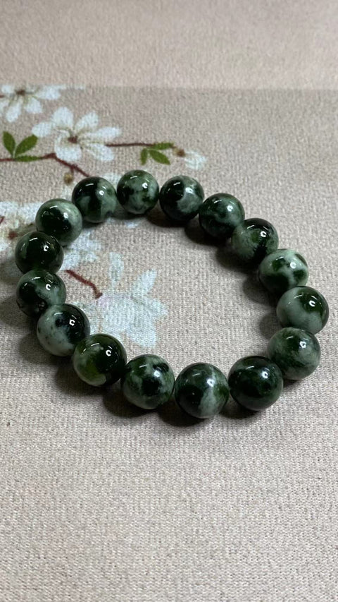 Senar Bahan Cui Giok 180 Bahan Alami Ukuran 12.5mm Buatan Tangan Sudah termasuk ongkos kirim dan pajak.