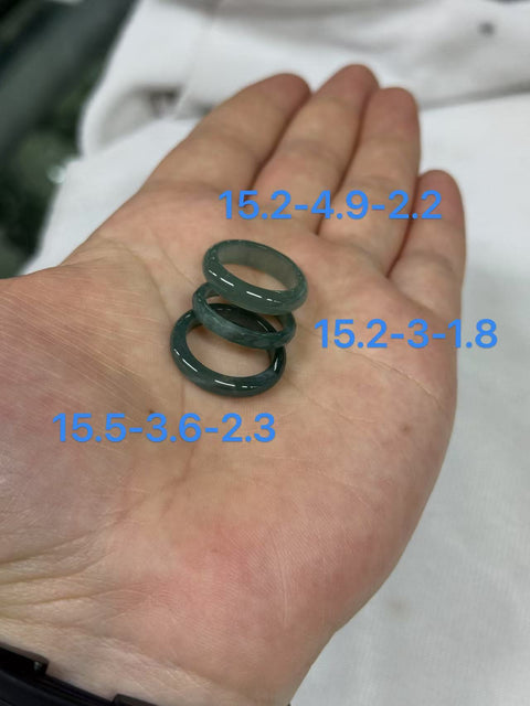 Cincin giok alami kelas A 💍Diameter: 15.2 mm , Gratis biaya pengiriman dan pajak