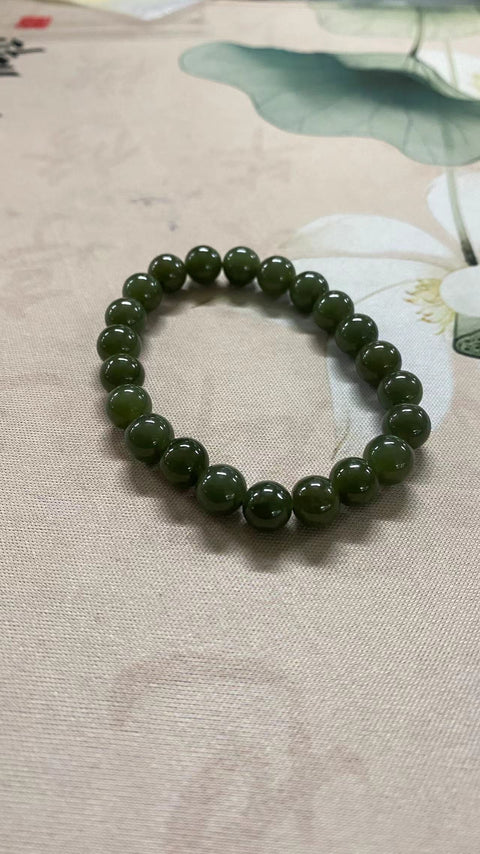 Gelang giok Hetian yang indah, giok halus, spesifikasi: 8mm, termasuk pajak pengiriman, No. 202505201122