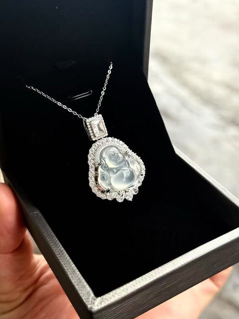 Kalung Giok Alami dari Perak 925 Ukuran 18,5 mm Sudah termasuk ongkos kirim dan pajak.