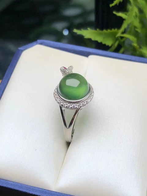 Cincin Giok Cui 925 Tatahan Perak 💍💍 &nbsp;Halus &nbsp;Penuh &nbsp;Kesempurnaan Tembus Es Transparan🌹Ukuran: 11mm &nbsp;Harga Khusus Pengiriman & Pajak Sudah Termasuk!