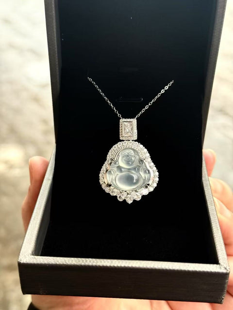 Kalung Giok Alami dari Perak 925 Ukuran 18,5 mm Sudah termasuk ongkos kirim dan pajak.