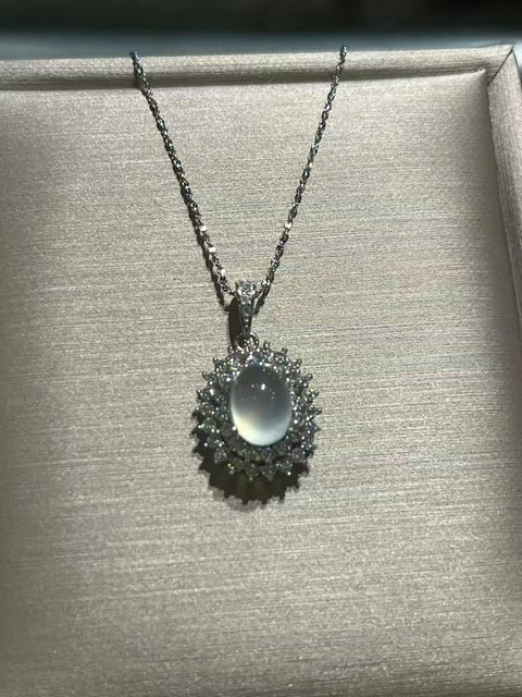 Kalung Giok Alami dari 925 Perak; Ukuran 8mm Giok halus dan hangat Termasuk pajak pengiriman.