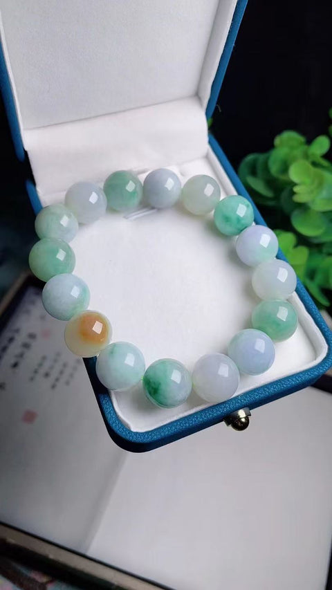 Senar Jadeite Alami Bahan Pit Tua Bahan Bawah Halus dan Hangat Ukuran Kepala Penuh 1.3cm Termasuk Pajak Pengiriman